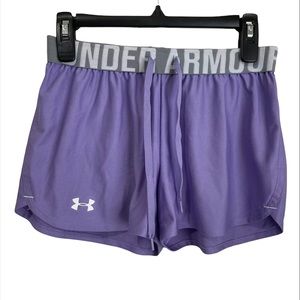 Under Armour Womens Heatgear Loose Purple Shorts